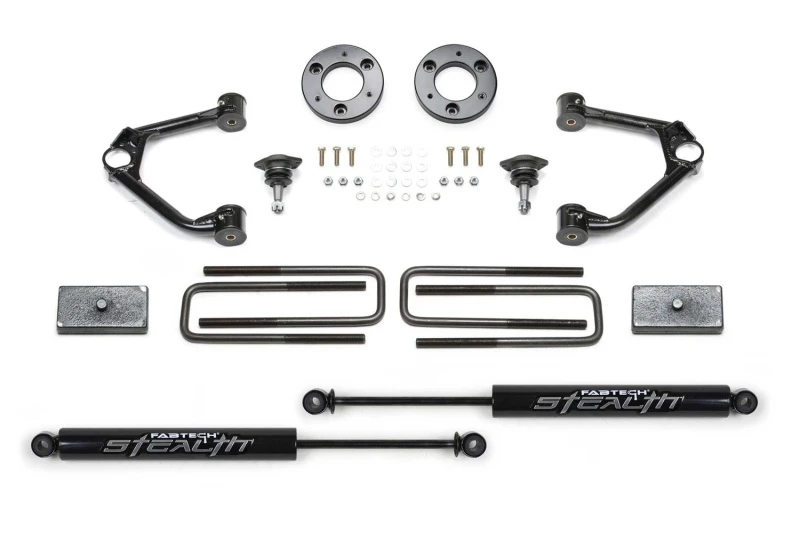 Fabtech 19-20 GM K1500 P/U mit Trail Boss/At4-Paket 1,5-Zoll-Budget-System mit Stealth