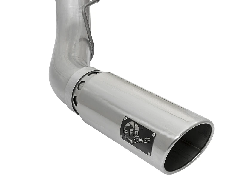 aFe ATLAS 5 Zoll DPF-Back Alu-Stahl Auspuffsystem mit polierter Spitze 2017 Ford Diesel Trucks V8-6,7L (td)