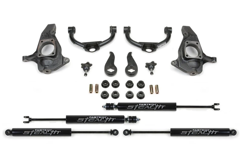 Fabtech 11-19 GM C/K2500HD/3500HD 4-Zoll-Ultimatesystem mit Stealth-Stoßdämpfern
