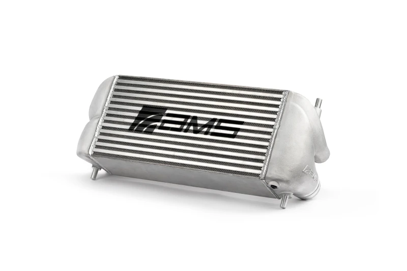 AMS Performance 2015+ Ford F-150 & Raptor 2.7L/3.5L EcoBoost Stock Loc. Intercooler (Silver w/ Logo)