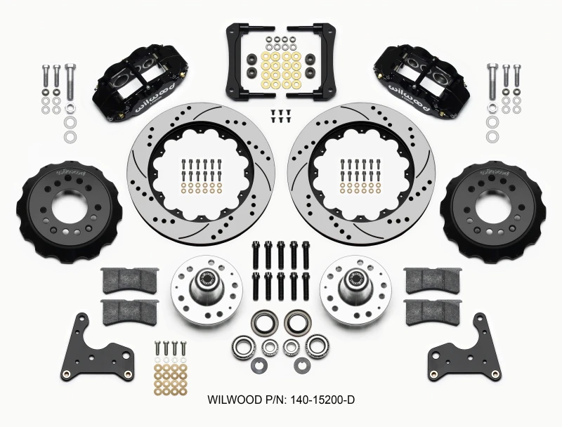 Wilwood Narrow Superlite 6R Vorderrad-Kit 14,00 Zoll gebohrt 65-72 CDP C-Körper - Trommel