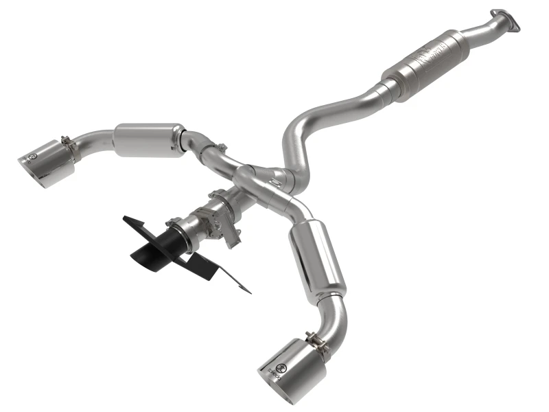 aFe 23-24 Toyota GR Corolla L3 1,6L (t) Gemini XV 3-Zoll zu 2-1/2-Zoll-Kat-Back-Abgasanlage mit polierten Endrohren