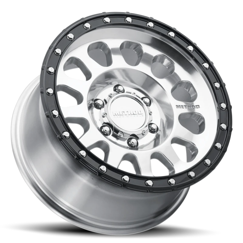 Method MR315 17x8.5 0mm Offset 6x5.5 106.25mm CB Polished Wheel - Gloss Black Lip