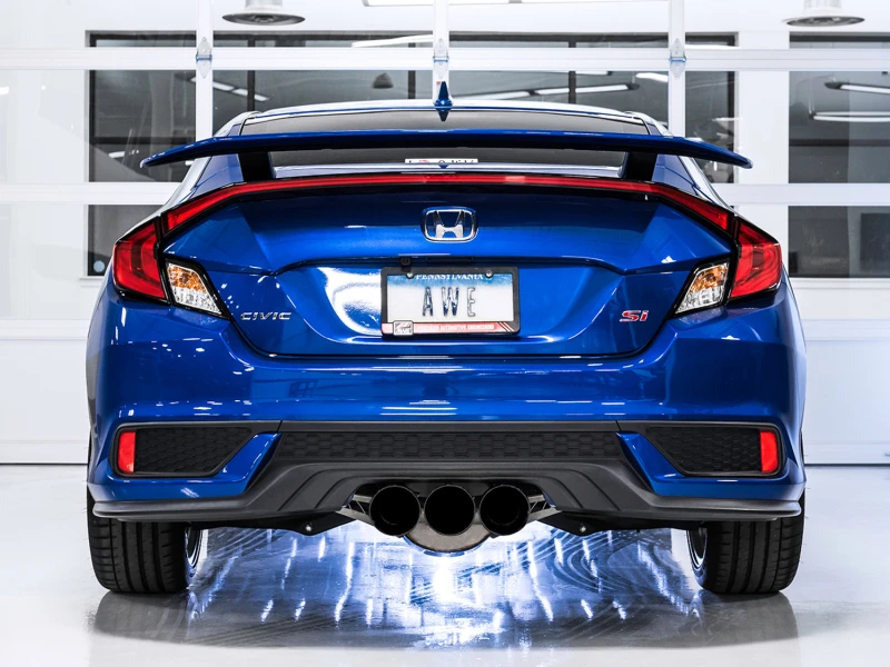 AWE Tuning 2016+ Honda Civic Si Touring Edition Auspuff mit Frontrohr und Triple Diamond Black Tips