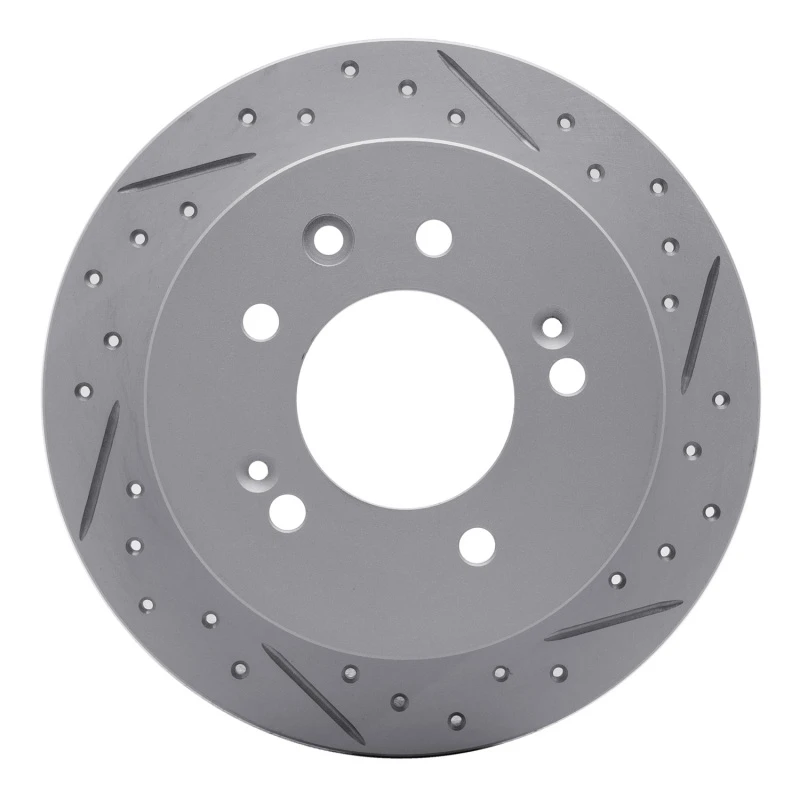 DFC 07-10 Hyundai Elantra Rear Right Drilled & Slotted Geoperformance Rotor