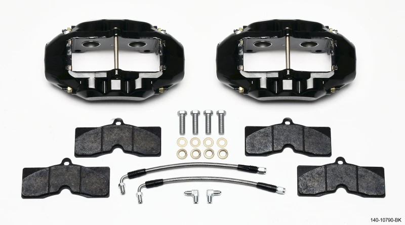 Wilwood D8-4 Bremse Caliper Kit Schwarz Corvette C2 / C3 65-82