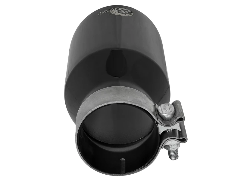 aFe MACH Force-Xp Univ 304 SS Doppel-Wand Klemm-Auspuff-Endstück - Schwarz - 3 Zoll Einlass - 4,5 Zoll Auslass