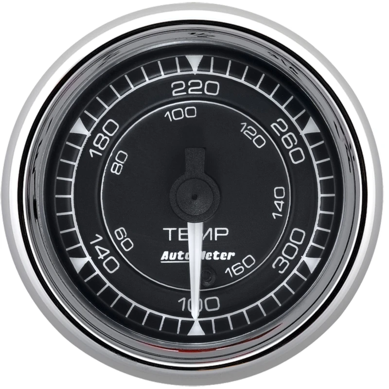 AutoMeter Chrono 2-1/16in 140-380 Degree Temperature Digital Stepper Motor Gauge - Chrome