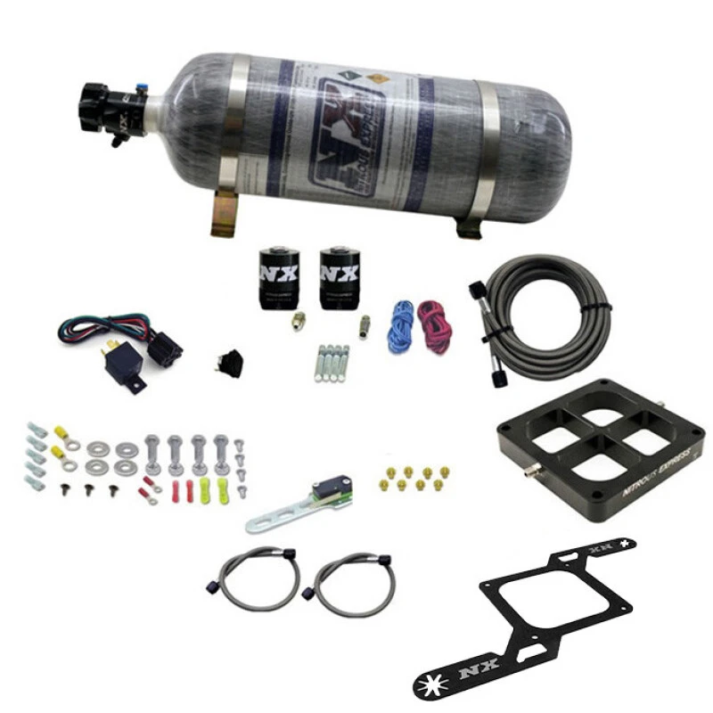 Nitrous Express Dominator Single Entry Crossbar Pro-Power Nitrous Kit (100-500HP) w/Comp Bottle