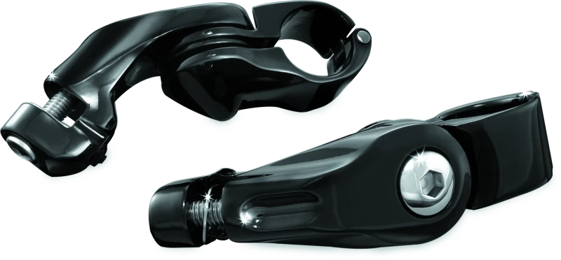 Kuryakyn Tour Tech 4in Back Arm With 1-1/4in Clamps Without Pegs Black