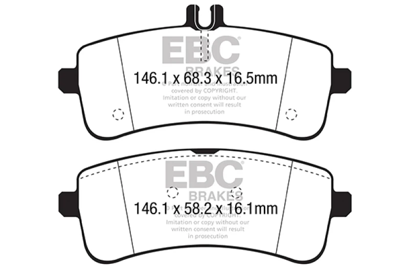 EBC 2015+ Mercedes-Benz C63 S AMG (W205) 4.0L Twin Turbo Bluestuff Rear Brake Pads