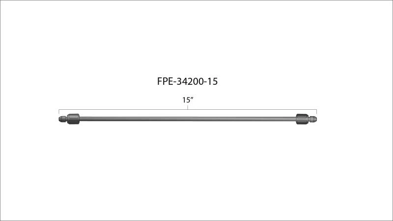 Fleece Performance 15 Zoll Hochdruck-Kraftstoffleitung (8mm x 3,5mm Leitung, M14x1,5 Muttern)
