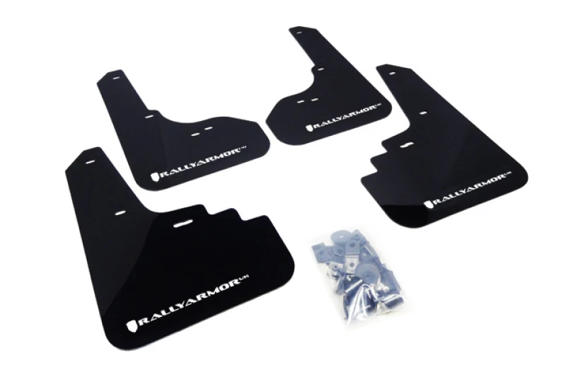 Rally Armor Black UR Mud Flap w/White Logo for 05-09 Subaru Legacy/Outback