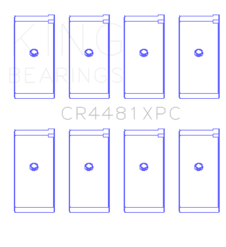 king-engine-bearings_CR4481XPC-679364510b40e King PmaxKote Hochleistungs-Pleuel-Lagersatz für Mitsubishi 4G63 / 4G64 6-Bolt-1. Generation DSM (Größe STDX)