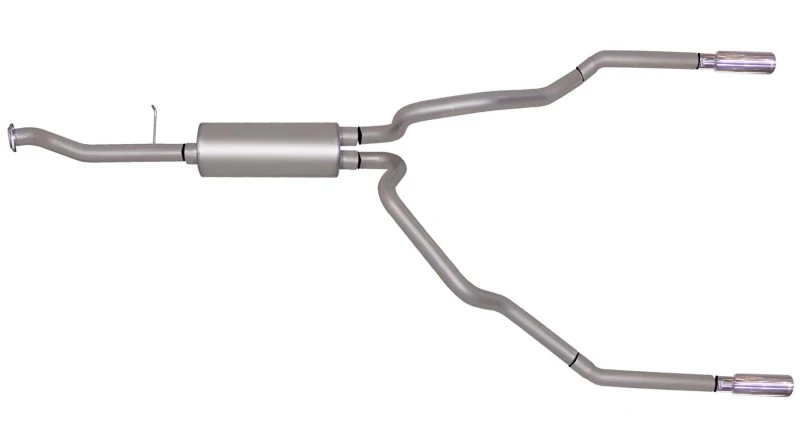 Gibson 99-05 Chevrolet Silverado 1500 Basis 4.3L 2.5in Kat-Back-Doppel-Split-Auspuff - Aluminisiert