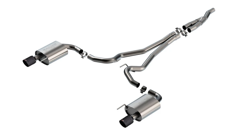 Borla 2024 Ford Mustang 2.3L Ecoboost 2.50 S-TYPE CFBA Catback-Auspuff - Nicht aktiv