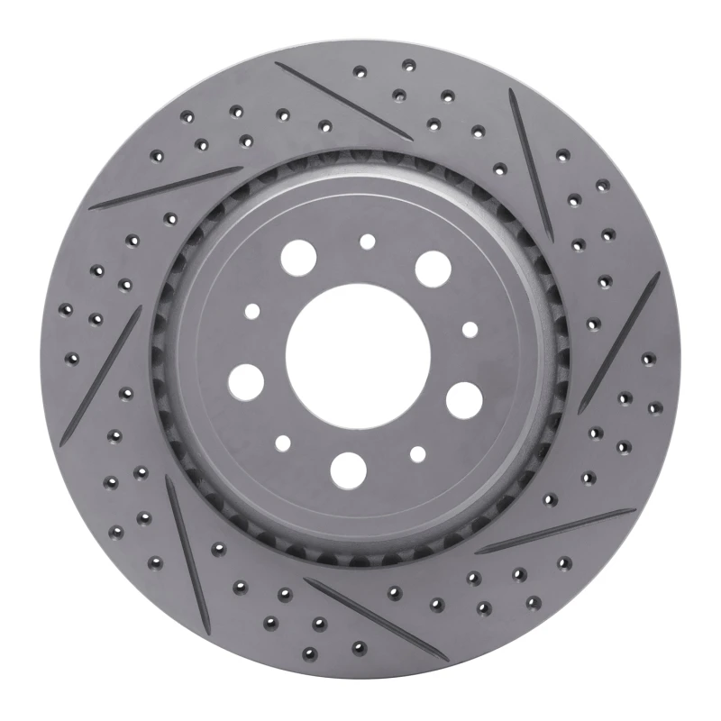 DFC 03-14 Volvo Xc90 Rear Right Drilled & Slotted Geoperformance Rotor