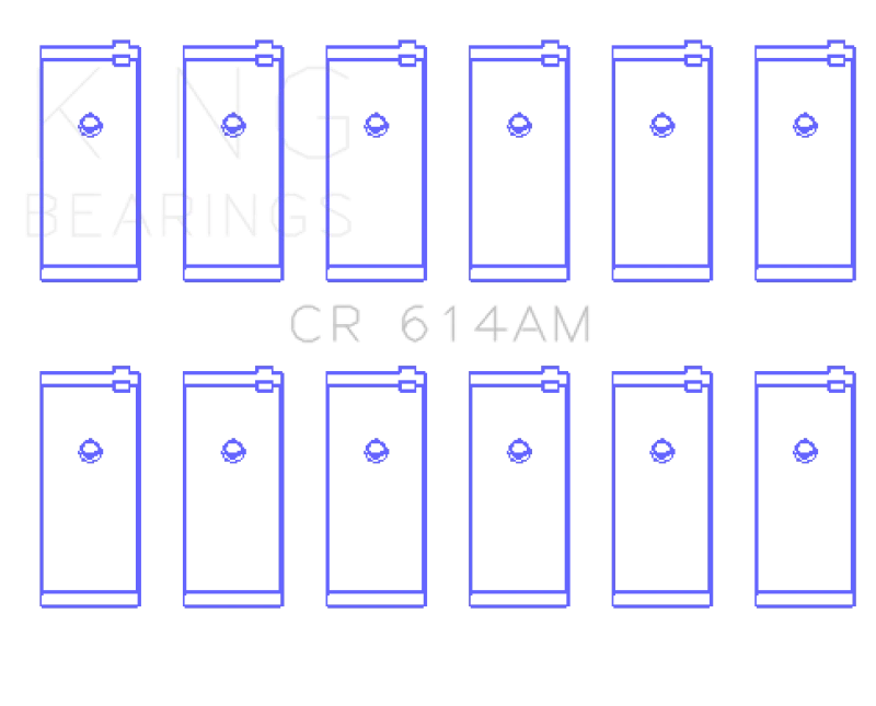 King Engine Bearings Chrysler 170CI 2.8L/198CI 3.2L/225CI 3.7L Rod Bearings (Size 0.40 Oversized)