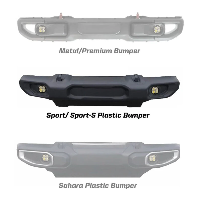 Baja Designs Squadron Pro Series Fog Pocket Kit for 2018 Wrangler JL