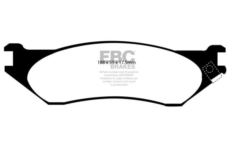 ebc_ED91267-67932017a6e55 EBC 98-02 Dodge B150 B1500 Cargo 1500 Van 1/2 Ton Greenstuff Front Brake Pads