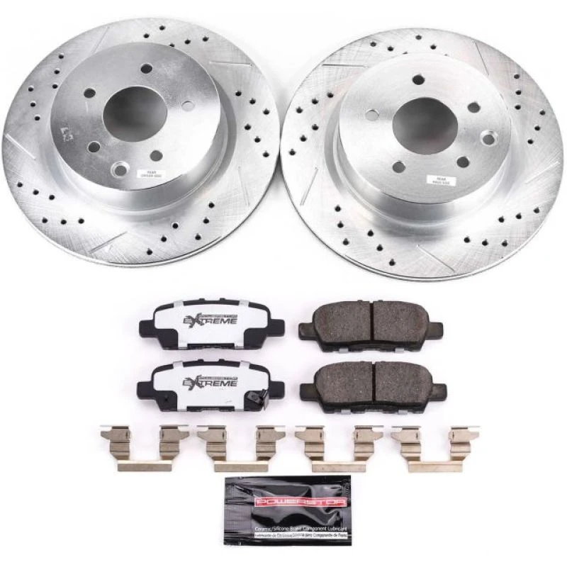 powerstop_K8062-26-67945cc4712da Power Stop 18-19 Nissan 370Z Rear Z26 Street Warrior Brake Kit