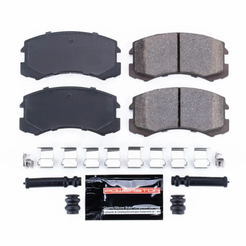 Power Stop Front Z23 Evolution Sport Brake Pads w/Hardware for 02-07 Mitsubishi Lancer