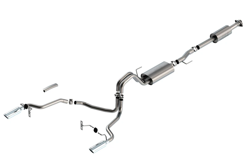 Borla F-150 2021 5.0L 4-Türer CC SB EC STB Lariat/KR/Platinum/LTD 3/2,25 SRE Cat-Back Touring CHR Tips