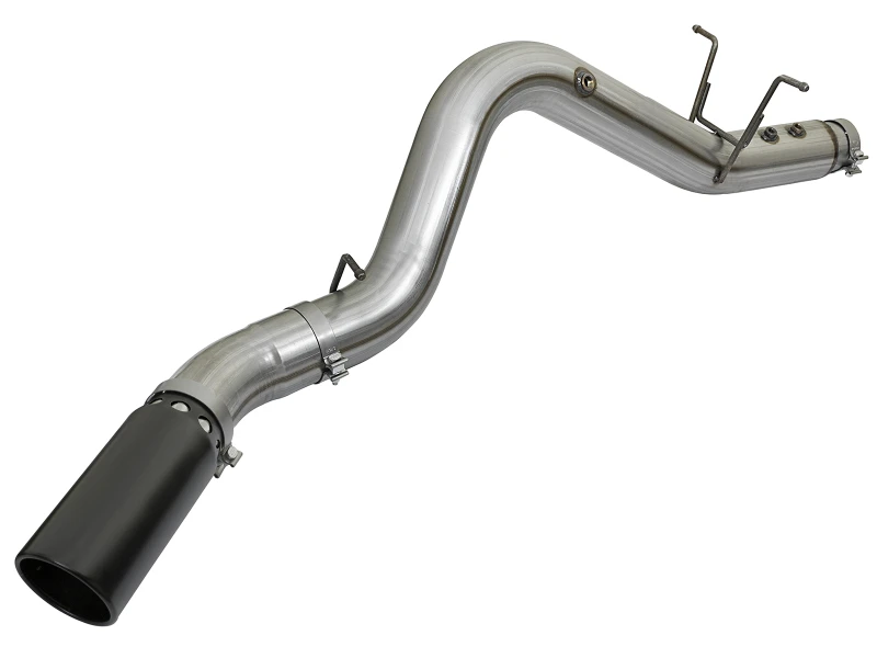 aFe LARGE BORE HD 5 Zoll 409-SS DPF-Back Auspuff mit schwarzer Spitze 2017 GM Duramax V8-6,6L (td) L5P