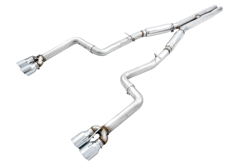 AWE Tuning 2017+ Dodge Challenger 5.7L Track Edition Exhaust - Chrome Silver Quad Tips