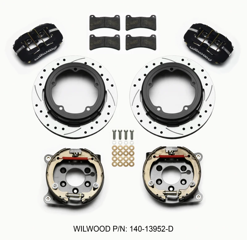 Wilwood Dynapro Low-Profile 11,00 Zoll P-Bremse Kit Gebohrt Strange Eng Floater 3,49 Zoll Offset