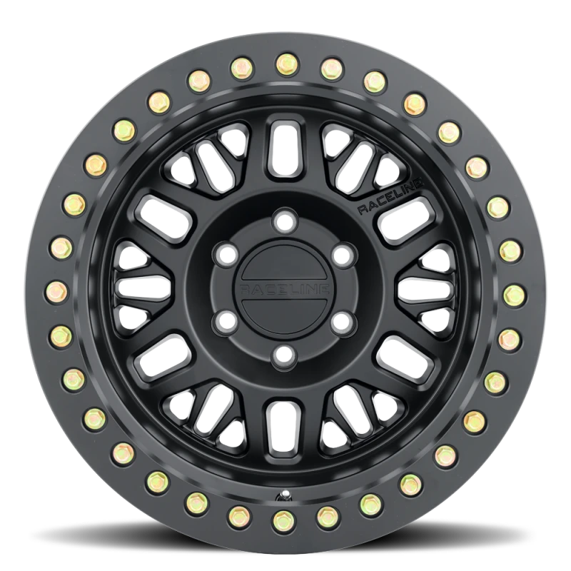 Raceline RT951B Ryno 17x9in / 5x127 BP / -12mm Offset / 83.82mm Bore - Satin Black Beadlock Wheel
