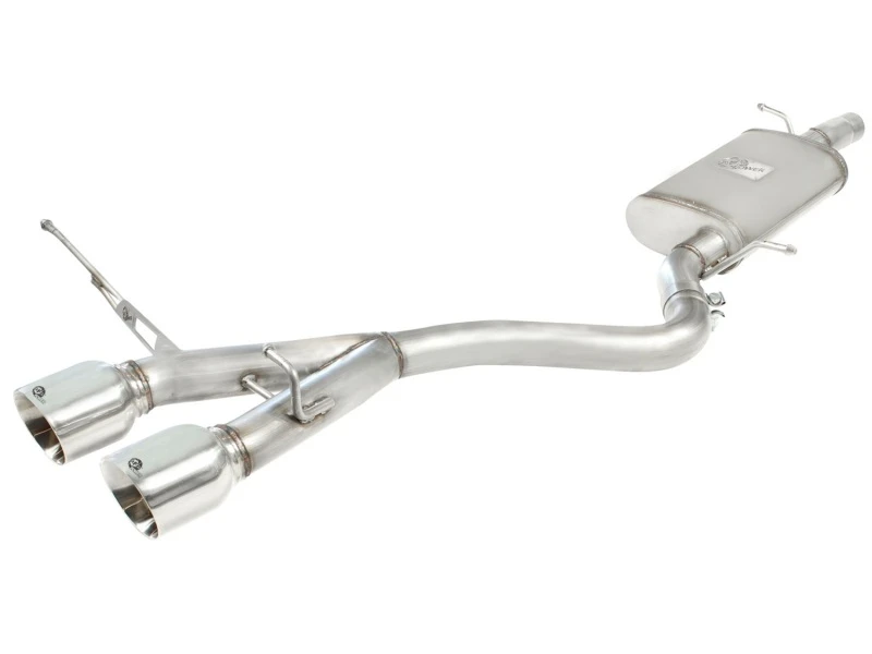 aFe MACHForce XP 2-1/2in SS-304 Kat-Back Auspuffanlagen mit polierten Dual-Tipps 2008 VW Golf R32 V6-3.2L MKV