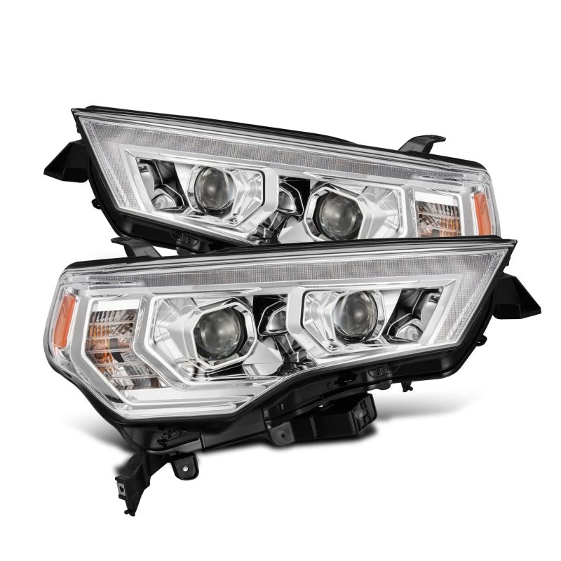 AlphaRex 14-22 Toyota 4Runner LUXX-Serie LED-Projektorscheinwerfer Chrom mit Aktivlicht und Seq. Sig + DRL