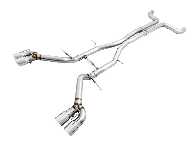 AWE Tuning 16-19 Chevy Camaro SS Non-Res Cat-Back Auspuff - Track Edition (Quad Chrome Silber Tips)
