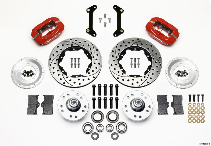 Wilwood Forged Dynalite Front Kit 11,00 Zoll gebohrt rot 79-87 GM G Body