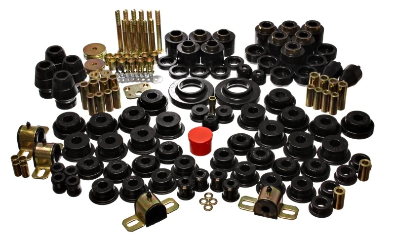Energy Suspension 97-06 Jeep Wrangler TJ (mit 1 Zoll Body Lift Kit) Schwarzes Hyper-Flex Master Bushing Set