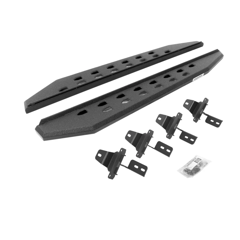 Go Rhino 18-22 Jeep Wrangler JL 2DR RB20 Slim Laufbretter Kit (Inkl. Halterungen) - Bedliner-Beschichtung