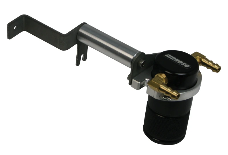 Moroso Air/Oil Separator Catch Can für 2012–2015 Chevrolet Camaro ZL1 – Small Body – Billet Aluminium – Schwarz