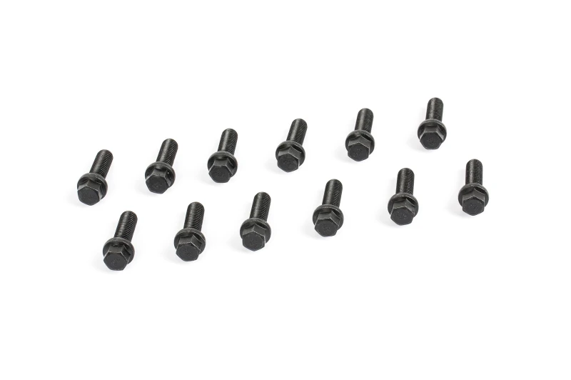 Cometic Header-Bolzen M8 - 1,25 x 25 mm, Grad 5 Kohlenstoffstahl mit kompakter Kopf- und schwarzer Oxid-Beschichtung