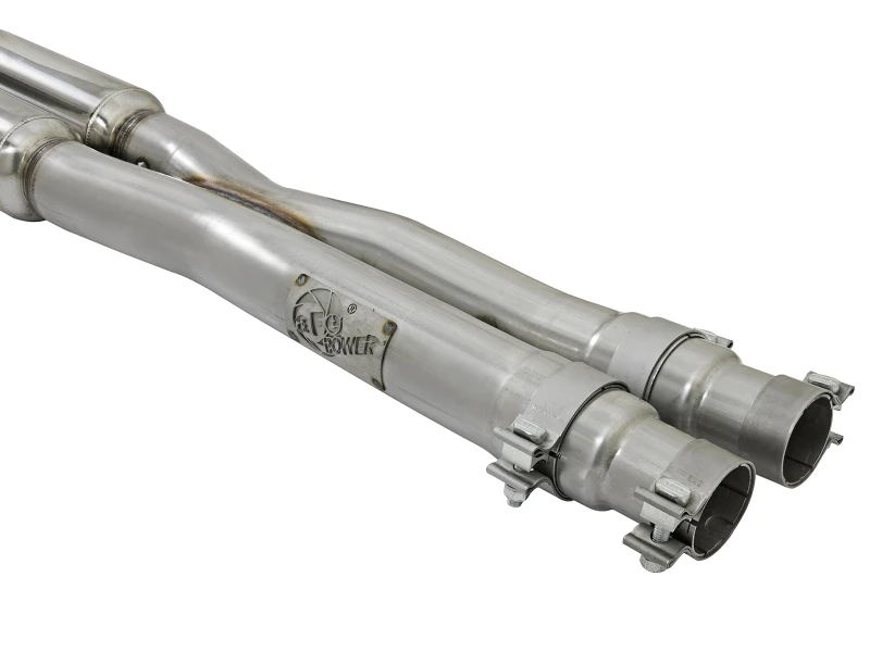 aFe MACHForce XP 3 Zoll 304 SS Lauter Ton Kat-Back mit schwarzen Spitzen 15-17 Ford Mustang V6-3.7L/V8-5.0L