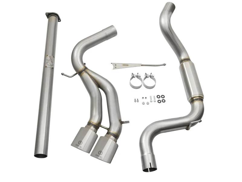 aFe POWER Takeda 3-Zoll-304-Edelstahl-Cat-Back-Auspuffanlage mit polierten Endrohren 13-17 Ford Focus ST L4-2.0L (t)