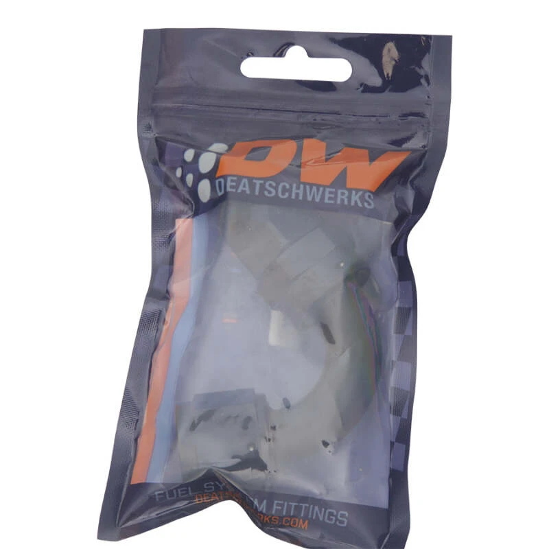 DeatschWerks 10AN weibliche Flare-Swivel 120-Grad-Schlauchend PTFE - eloxiert matt schwarz