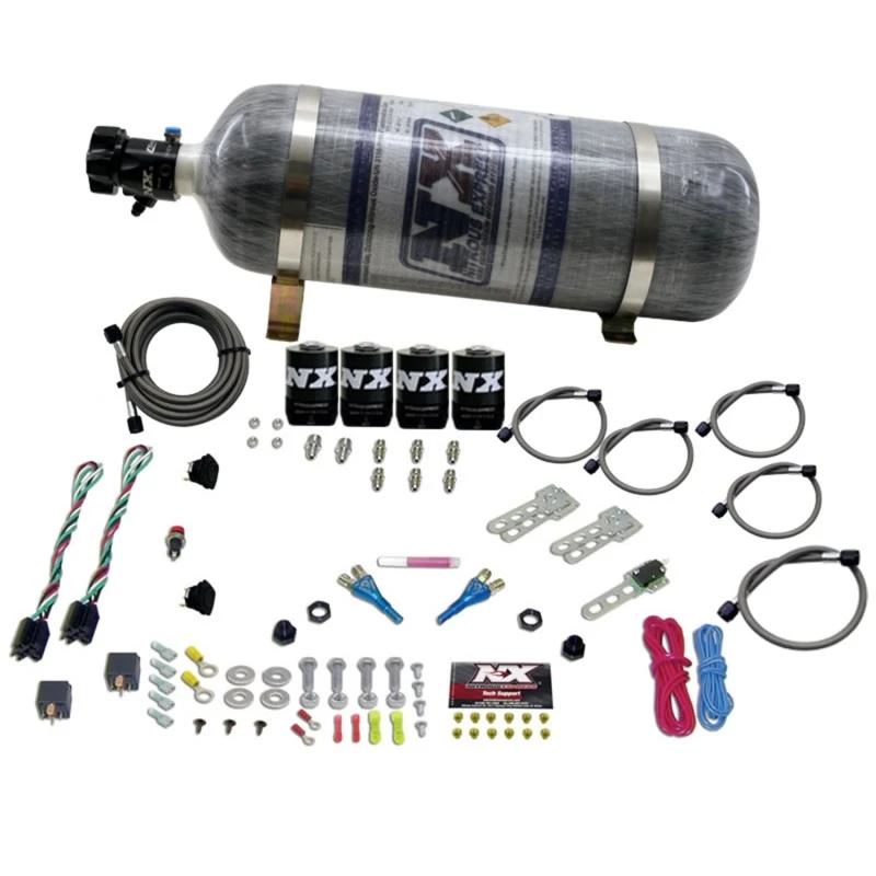 Nitrous Express GM EFI Doppelstufen-Nitrous-Kit (50-150PS x 2) mit Composite-Flasche