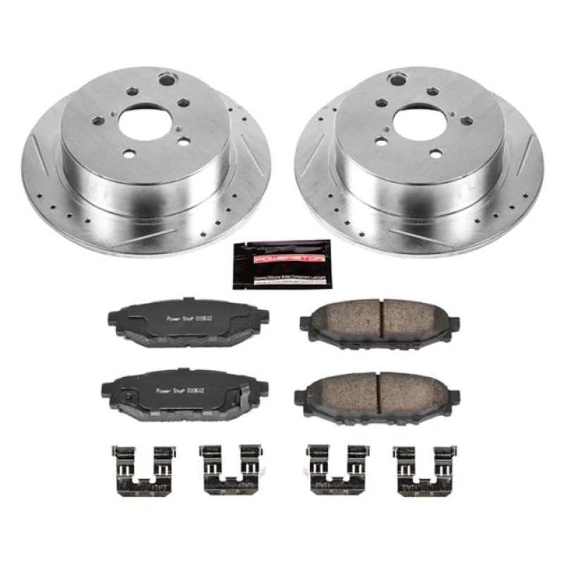 Power Stop Rear Z23 Evolution Sport Brake Kit for 16-18 Subaru Crosstrek