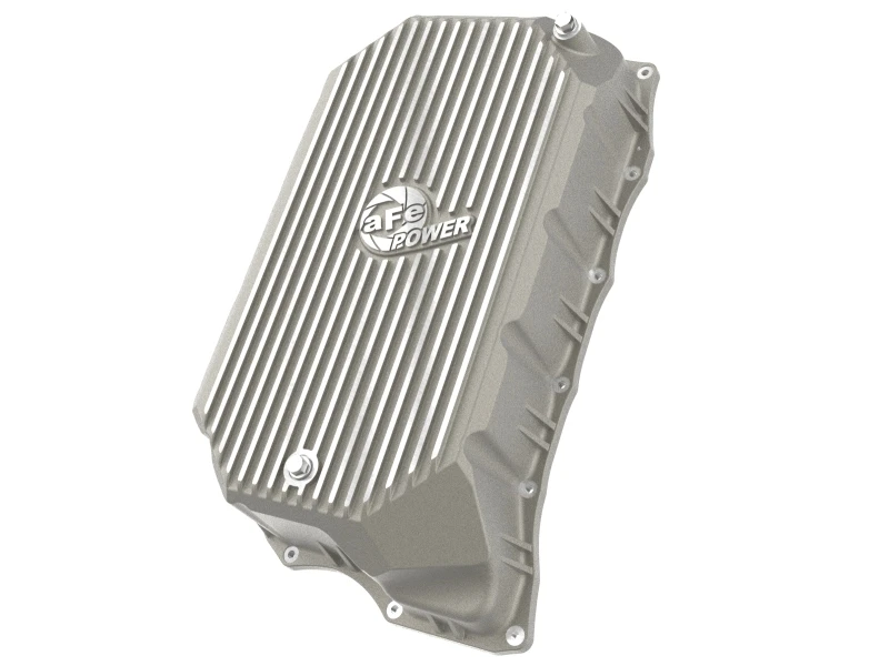 aFe GM Diesel Trucks 20-25 V8-6.6L L5P POWER Street Series Transmission Pan Raw w/ Machined Fins