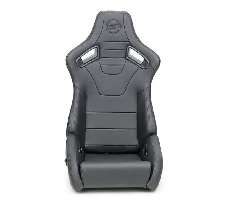 NRG Omega Reclinable Racing Seat (Paar) Schwarz mit Schwarzem Carbon-Vinyl-Rücken