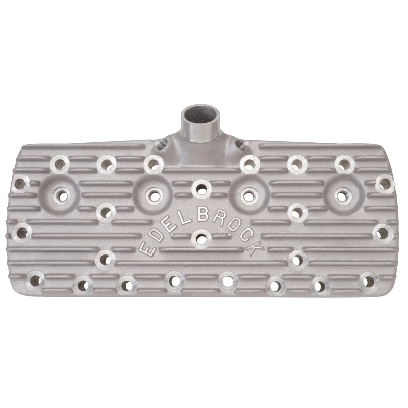 Edelbrock-Zylinderköpfe 1939-48 Modell Ford Flatheads mit Blockbuchstaben-Logo (Paar)