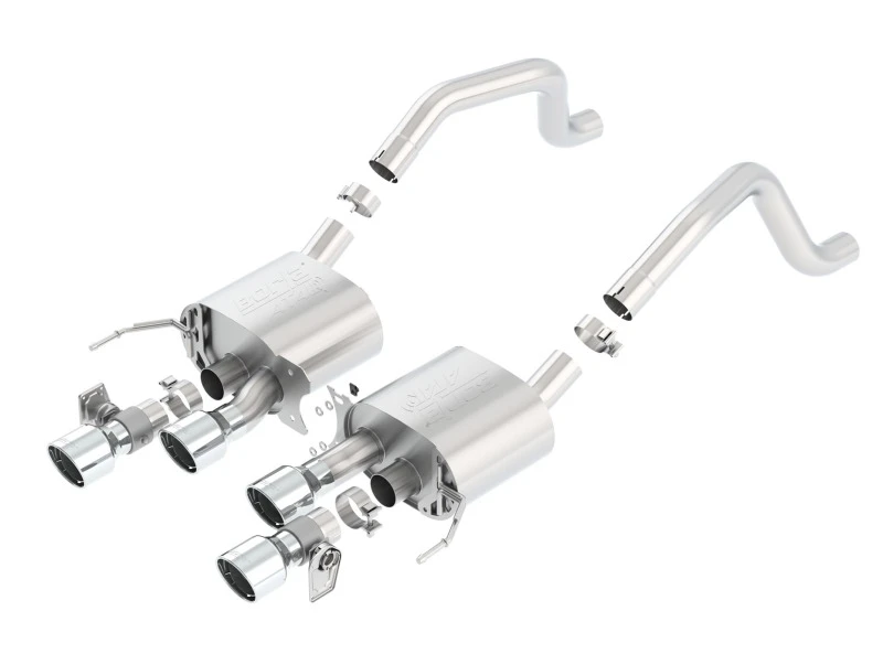 Borla 15 Chevy Corvette C7 ZO6 6.2L ohne AFM mit NPP ATAK Quad RD RL IC Tips Center Rear Exit Exh