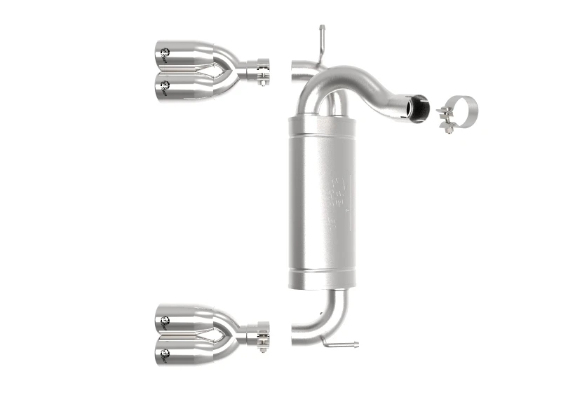 aFe Vulcan Serie 2,5 Zoll 304 SS Axle-Back Auspuff Poliert 07-18 Jeep Wrangler (JK) V6-3,6/3,8L