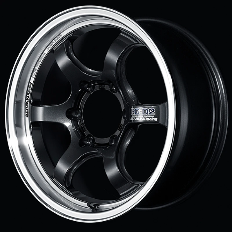 Advan RG-D2 for Truck 17x8.0 / +20 Offset / 6x139.7 / 112mm Bore / Machining and Black Gunmetallic